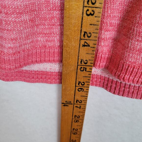 Free People Womens Star Button Knit Space Dye Sweater Top Size Small Pink Biker - Picture 7 of 8